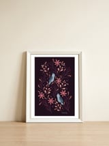 Folk-Art Birds — framed, leaning against the wall thumbnail