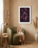 Folk-Art Birds framed in a tender room thumbnail