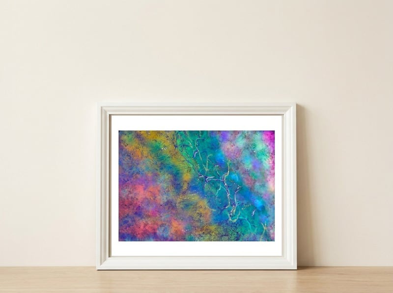 Euphoria by Poonam Shah — framed, leaning against the wall