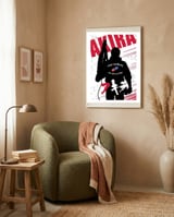 Akira movie poster framed in a tender room thumbnail