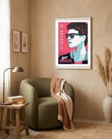 Baby Driver movie poster framed in a tender room thumbnail