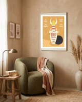 Big Lebowski movie poster framed in a tender room thumbnail