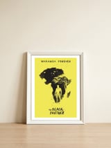 Black Panther movie poster — framed, leaning against the wall thumbnail