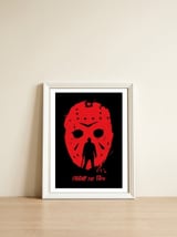 Friday the 13th movie poster — framed, leaning against the wall thumbnail