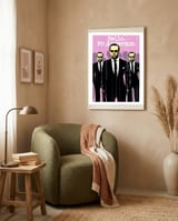 Hello Mr Anderson Matrix movie poster framed in a tender room thumbnail