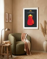 Butch Pulp Fiction movie poster framed in a tender room thumbnail
