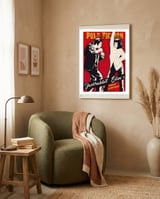 Twist dance Pulp Fiction movie poster framed in a tender room thumbnail