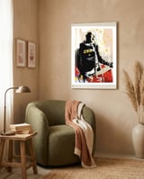 Billy Corgan pop art poster framed in a tender room thumbnail