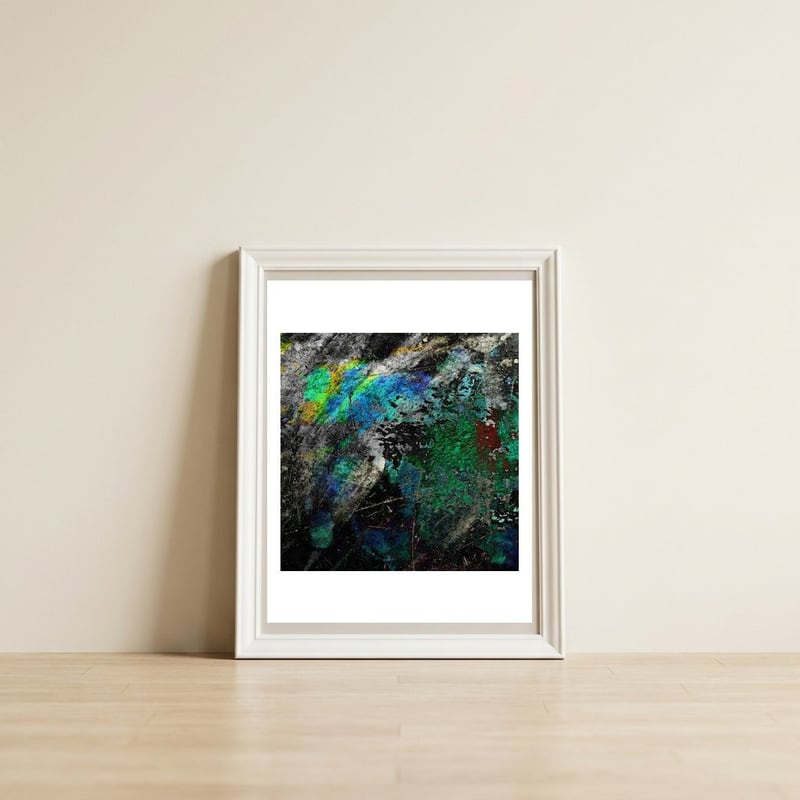 Abstract Colors — framed, leaning against the wall