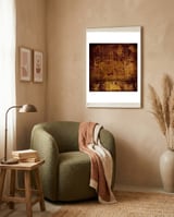 Old newspapper framed in a tender room thumbnail