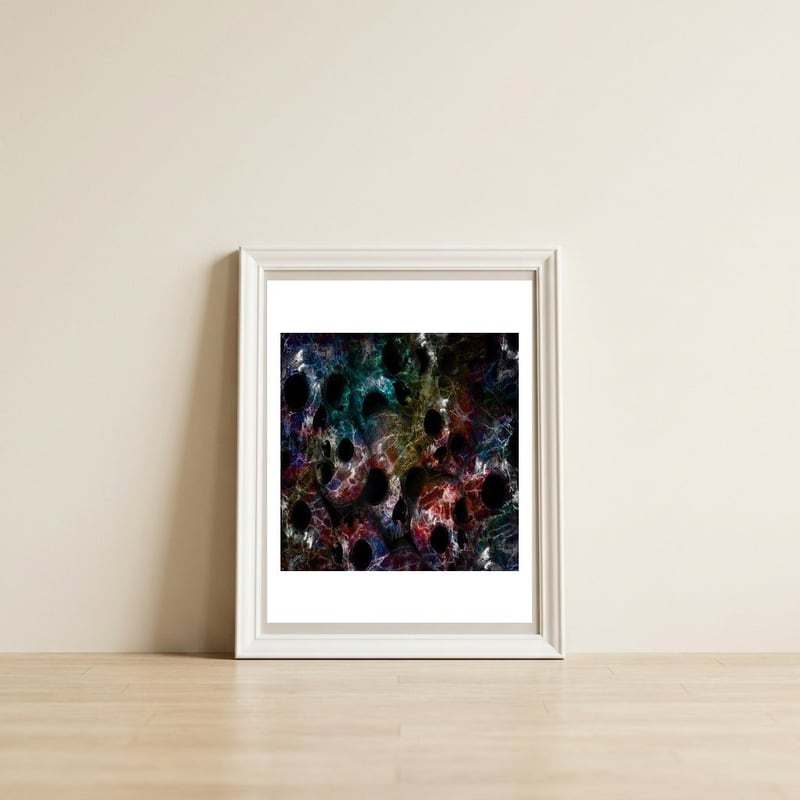 Skulls Colors — framed, leaning against the wall