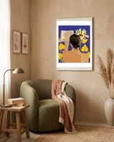 You're never alone when lost in the magic of a book, Bohemian Reader Botanical, Nude Plant Lady framed in a tender room thumbnail