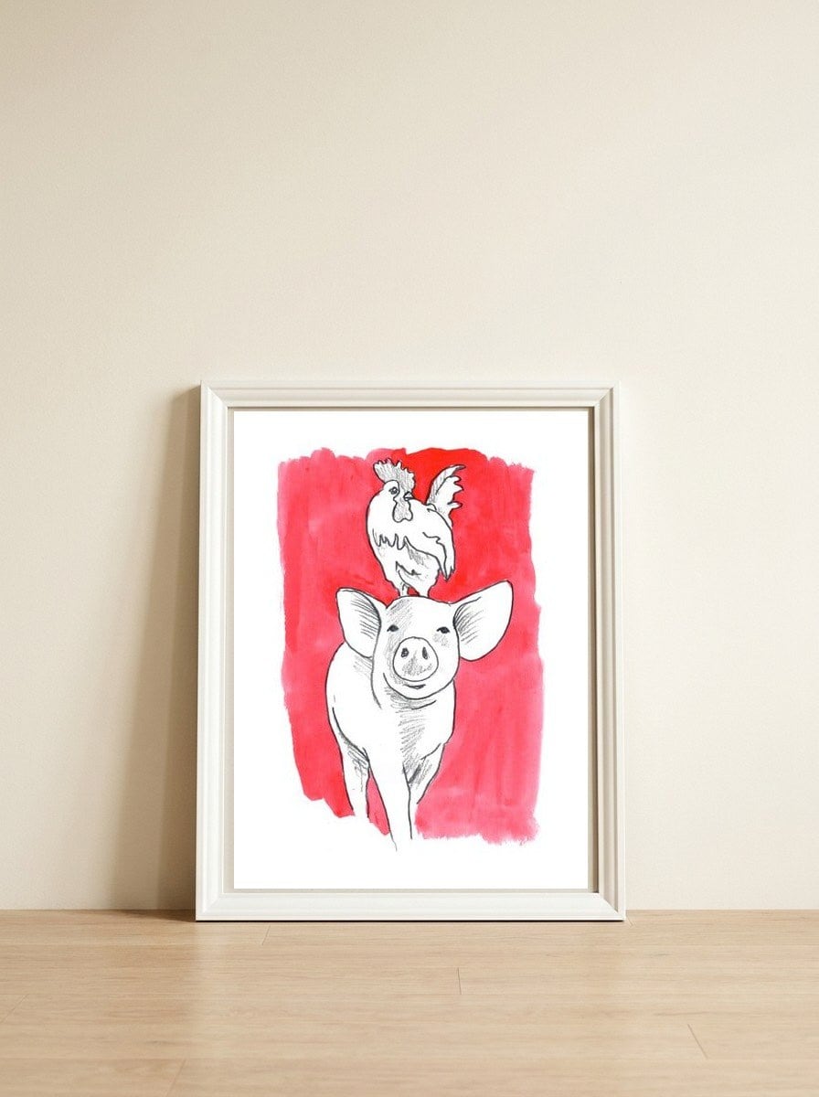 On Top — framed, leaning against the wall
