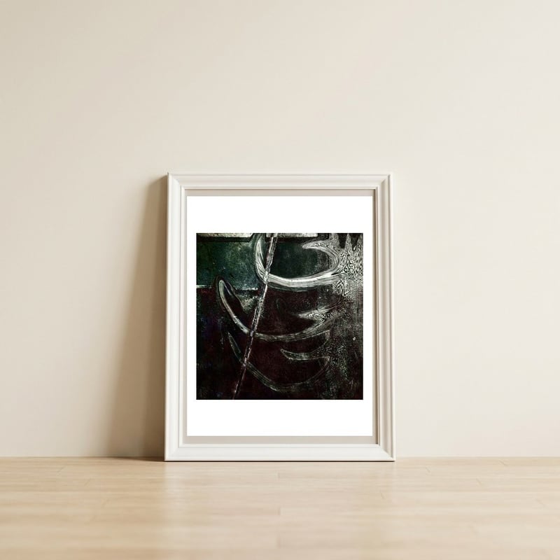 Zero point — framed, leaning against the wall