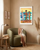 Bailando En La Playa 2020 2 B framed in a tender room thumbnail