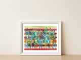 Hinchada Multicolor — framed, leaning against the wall thumbnail