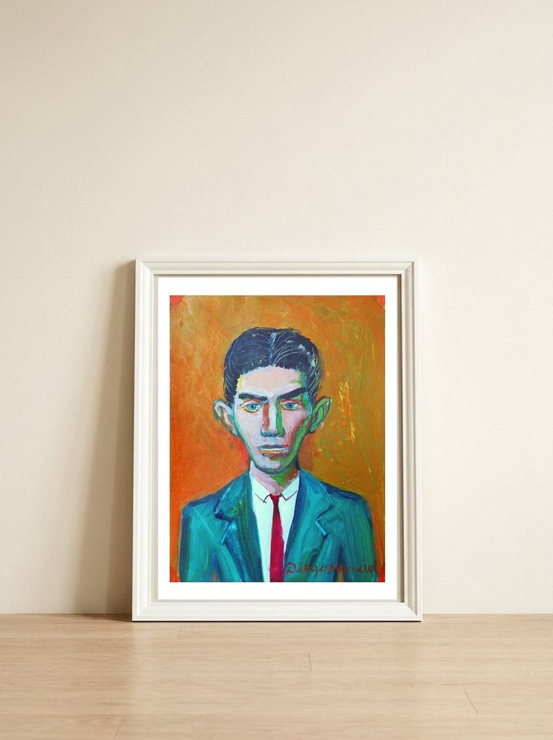 Franz Kafka 2 — framed, leaning against the wall