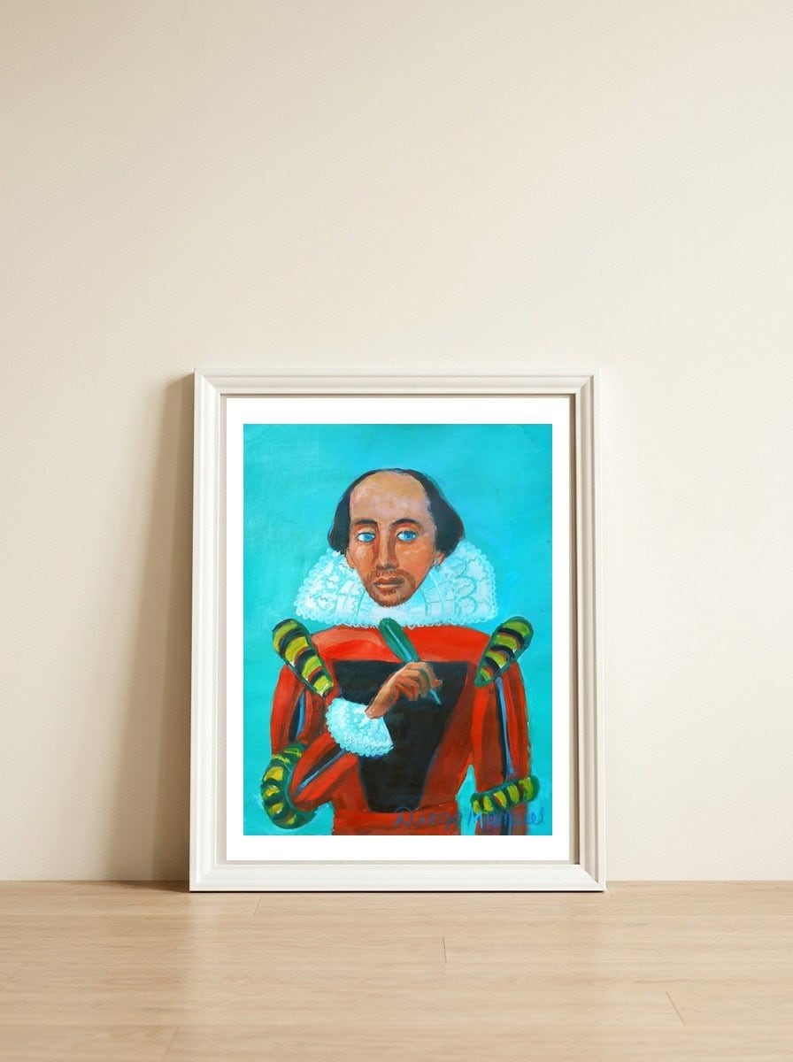 Shakespeare — framed, leaning against the wall