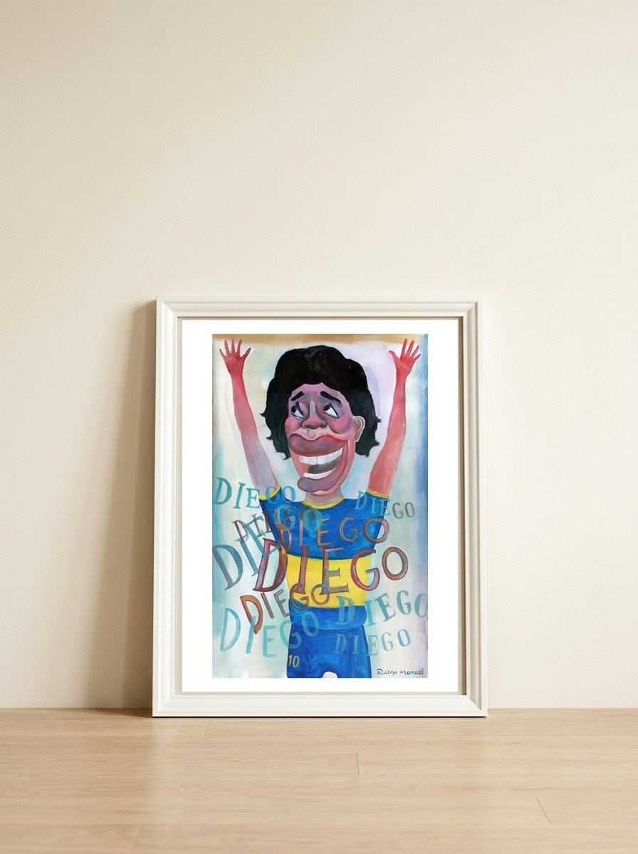 Diego! Diego! — framed, leaning against the wall