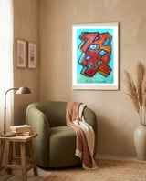Graffiti Real 20 framed in a tender room thumbnail