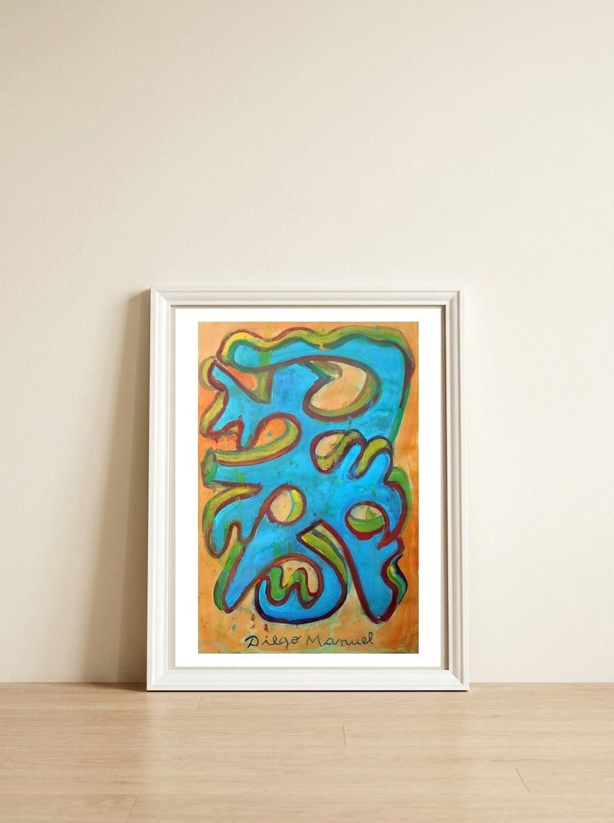 Graffiti Real 12 — framed, leaning against the wall