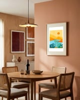 Summer Mountains framed in a intimate room thumbnail