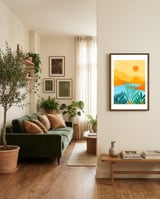 Summer Mountains framed in a grounding room thumbnail