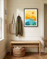 Summer Mountains framed in a relaxed room thumbnail