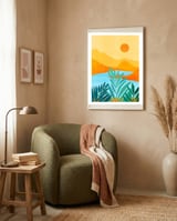 Summer Mountains framed in a tender room thumbnail