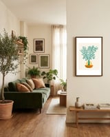 Emerald Ficus Sunset framed in a grounding room thumbnail
