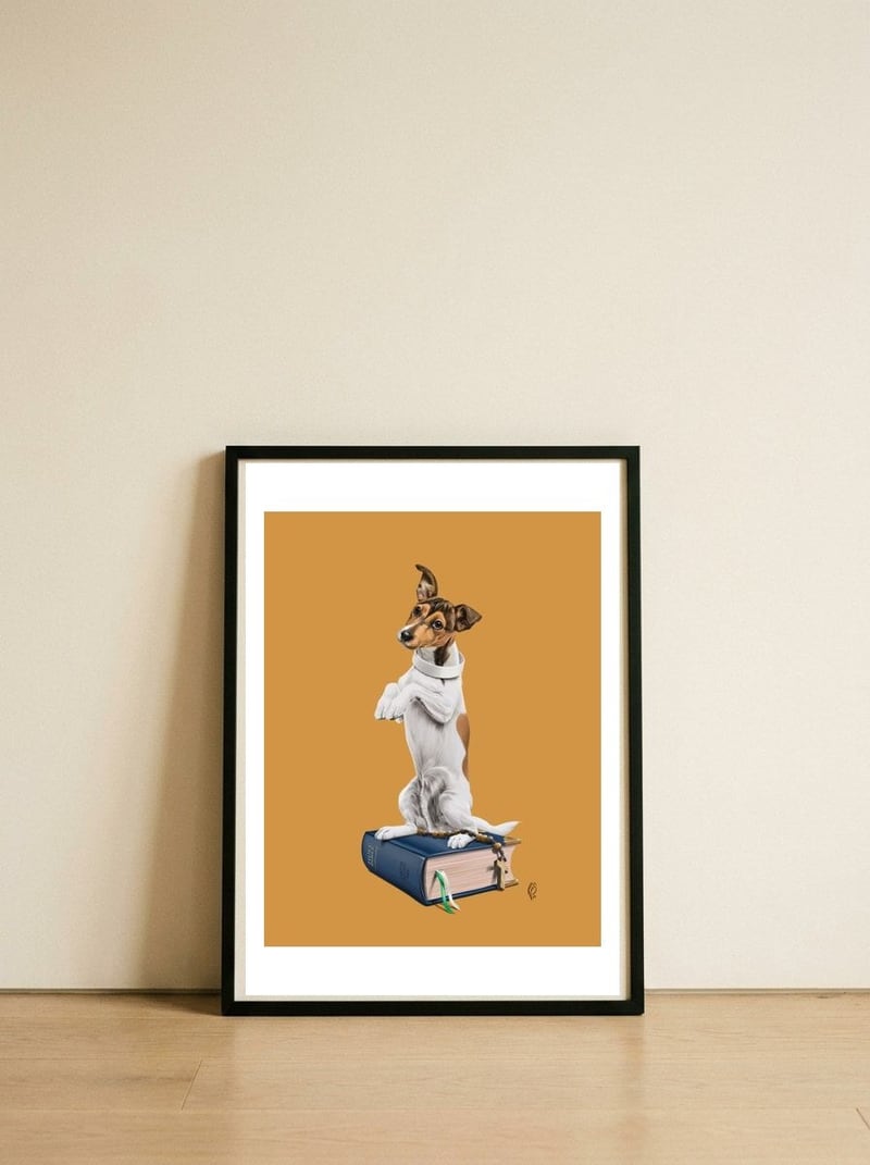 Jacked (Colour) — framed, leaning against the wall