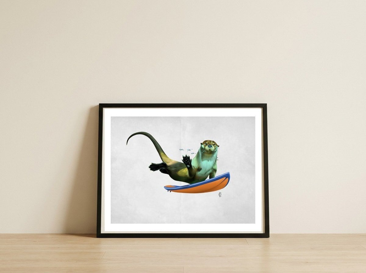 Otterly (Wordless) — framed, leaning against the wall