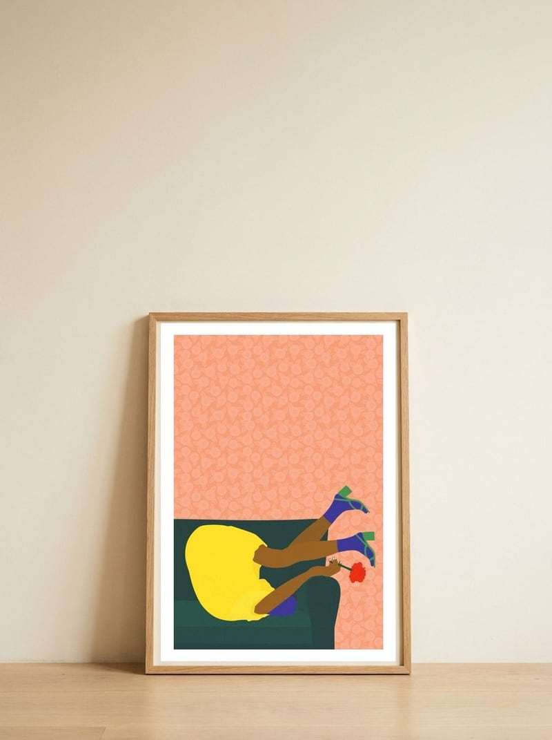 Pandemic Mood 2 — framed, leaning against the wall