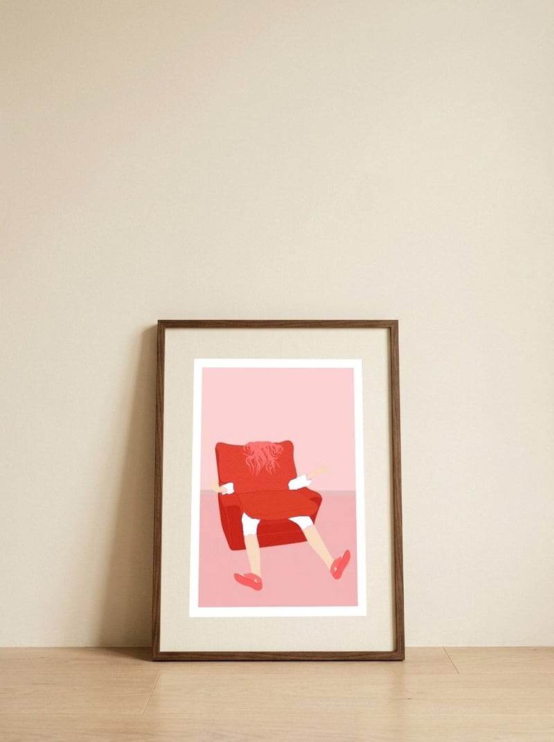 Pandemic Mood 3 — framed, leaning against the wall