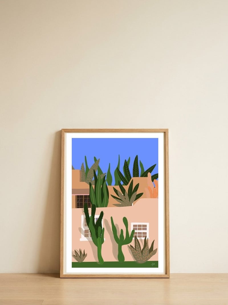 Plants Are My Home — framed, leaning against the wall