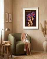 Blurry flowers  framed in a tender room thumbnail