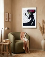 Girl and butterflies  framed in a tender room thumbnail