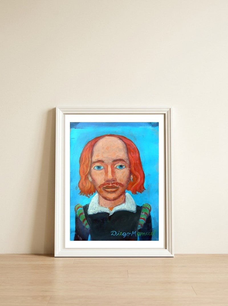 Shakespeare 2 — framed, leaning against the wall