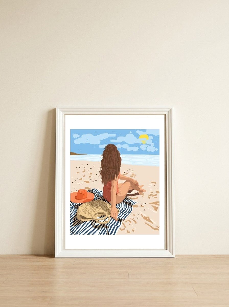 The Art Of Life Is To Live In The Moment — framed, leaning against the wall