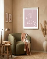 Seated Woman Pink framed in a tender room thumbnail