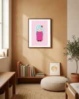 Kokeshi framed in a gentle room thumbnail
