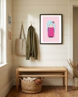 Kokeshi framed in a relaxed room thumbnail