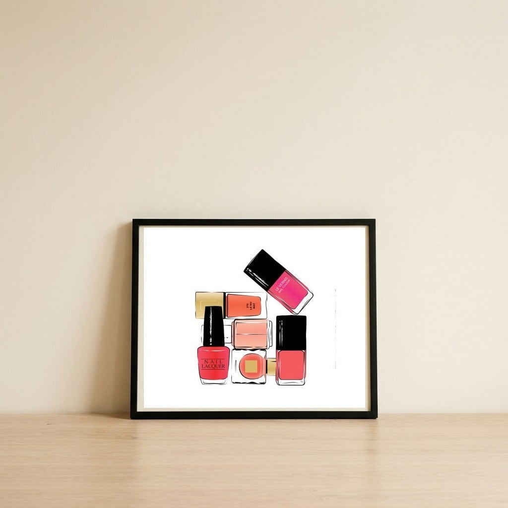 Pink Beauty — framed, leaning against the wall