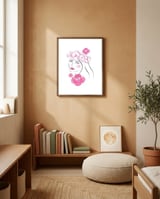 Pink Flowers framed in a gentle room thumbnail