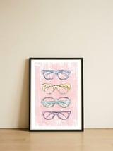 Pink Glasses — framed, leaning against the wall thumbnail