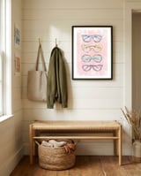 Pink Glasses framed in a relaxed room thumbnail