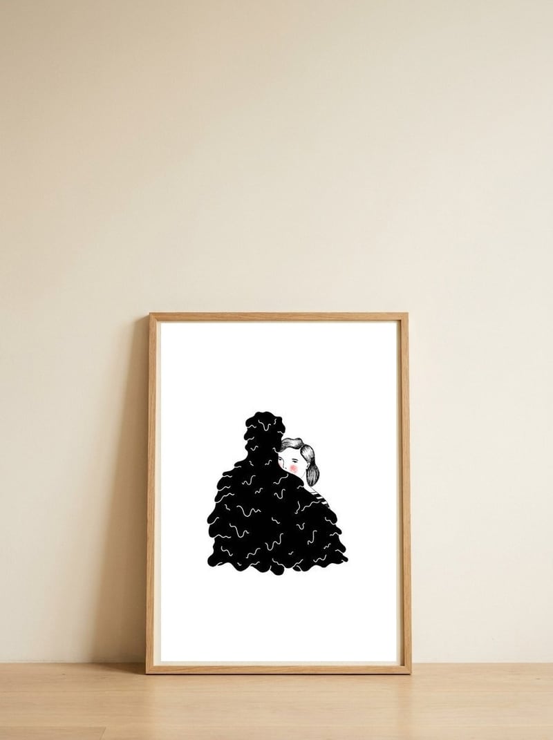 Solitaire — framed, leaning against the wall