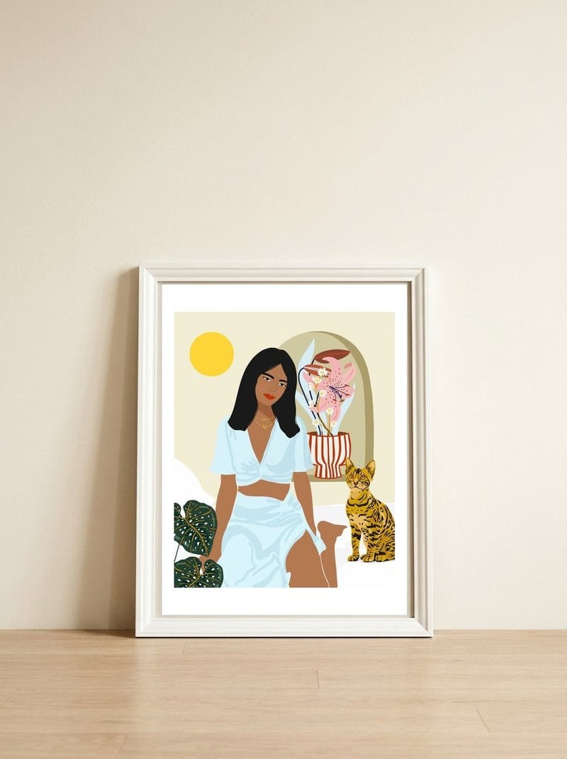 Except you, all that I need is right here with me — framed, leaning against the wall