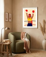 Boxing framed in a tender room thumbnail