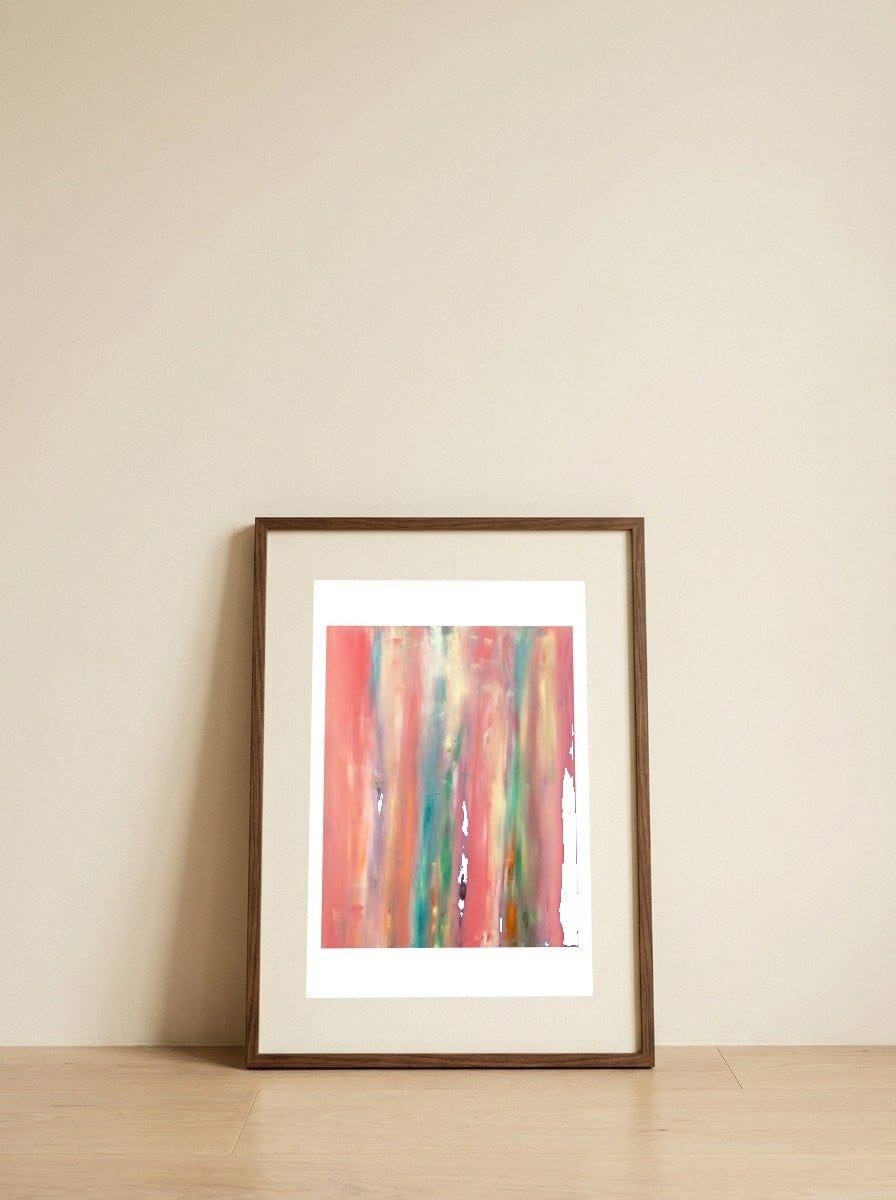 Rainbow Amalgamation — framed, leaning against the wall